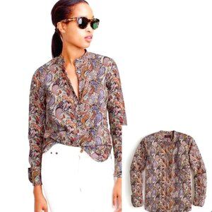 Ruffle Popover Paisley Shirt in Liberty Art Eastern Voyage Print / SZ 2 / NWT